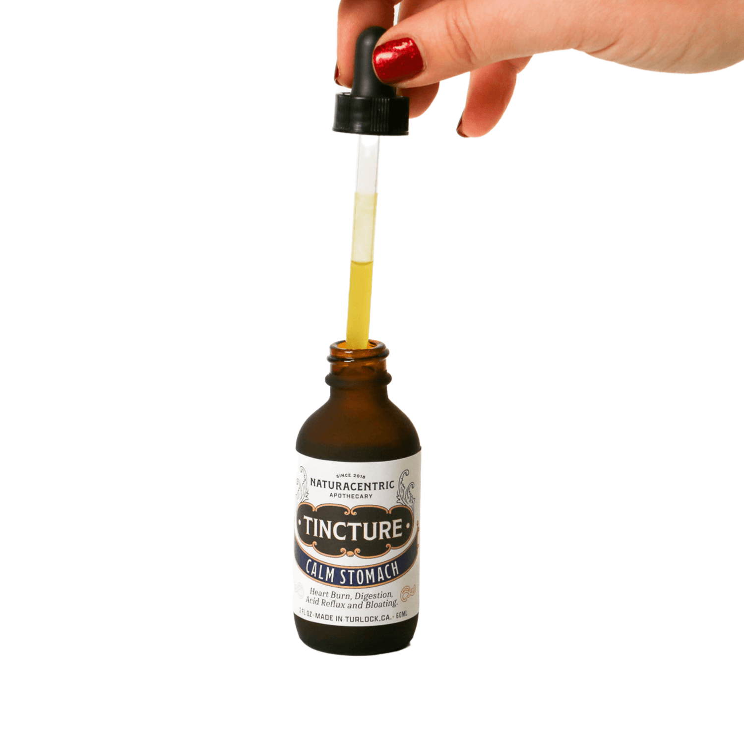 Champagne Apothecary carries Naturacentric Tinctures! Calm Stomach for heart burn, digestion, acid reflux &amp; bloating.